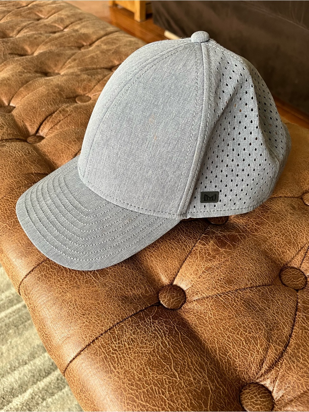Melin Heather Gray Perforated Baseball Cap Size 56cm